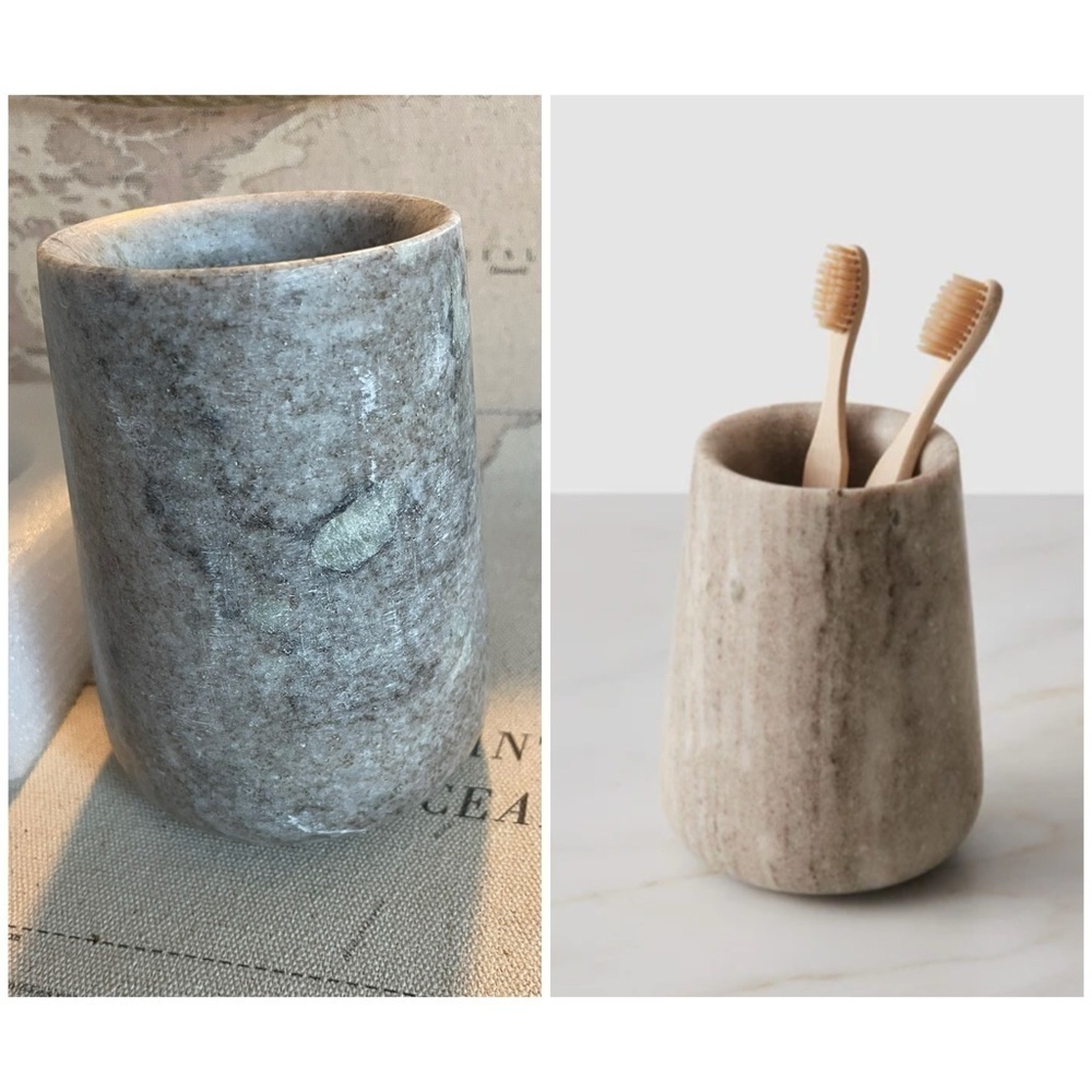 🆕NIB The Citizenry RIYA Marble Toothbrush Holder (open box/flaw)